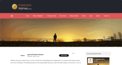 Desktop Screenshot of kabbalahnames.com